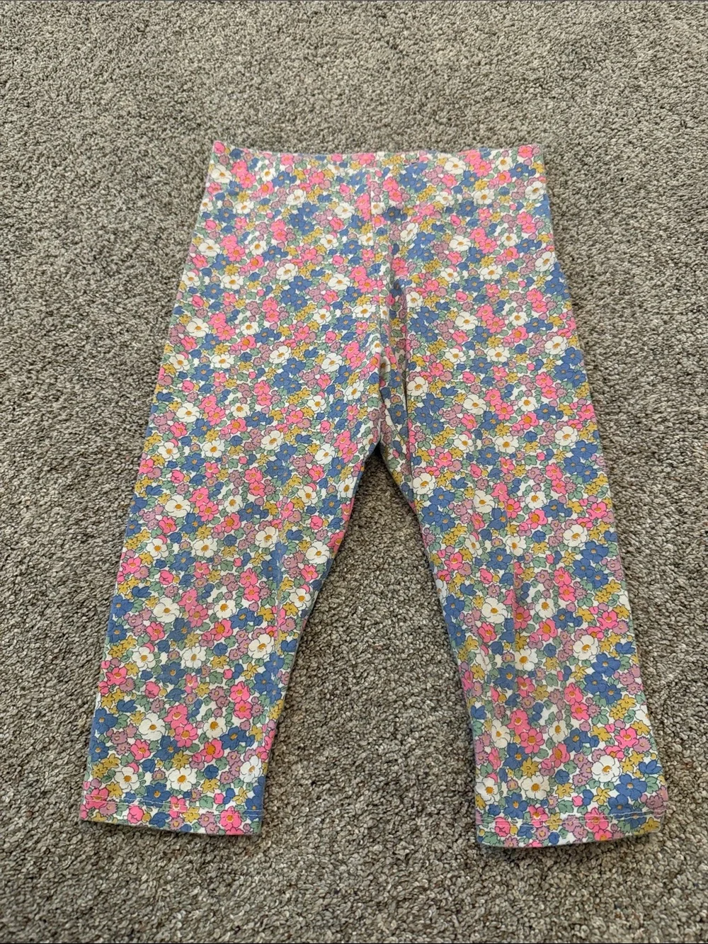 Mini Boden Girls Floral Capri Leggings - Pink, Blue, Yellow & White size 9-10Y